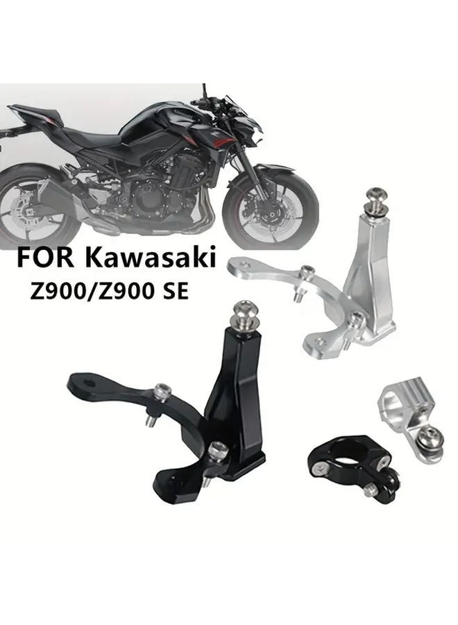 قوس تركيب التوجيه لـ Kawasaki Z900 Z900SE مثبت CNC مخمد فضي - Image 1